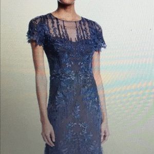 David Meister mesh and embroidered DRESS